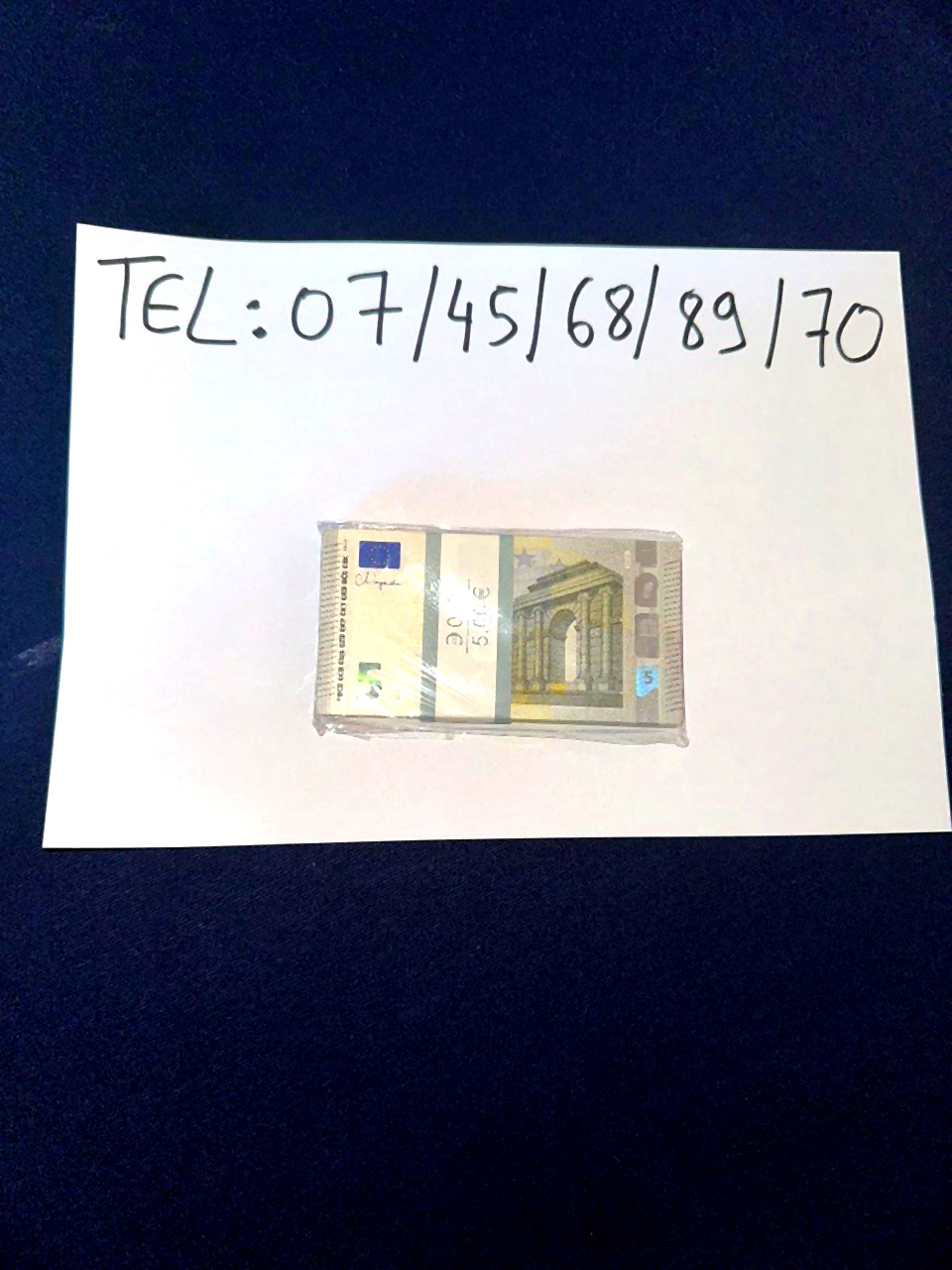 Billet factice money pour tournage (fabrication Italie)