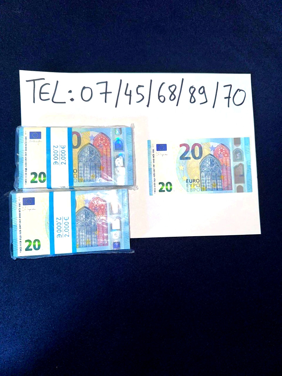 Billet factice money pour tournage (fabrication Italie)