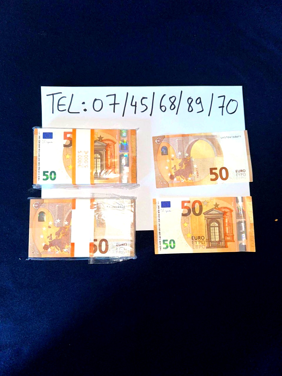 Billet factice money pour tournage (fabrication Italie)